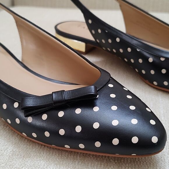 Talbot's Edison Slingback Bow Flats - Dot Print - Picture 8 of 13